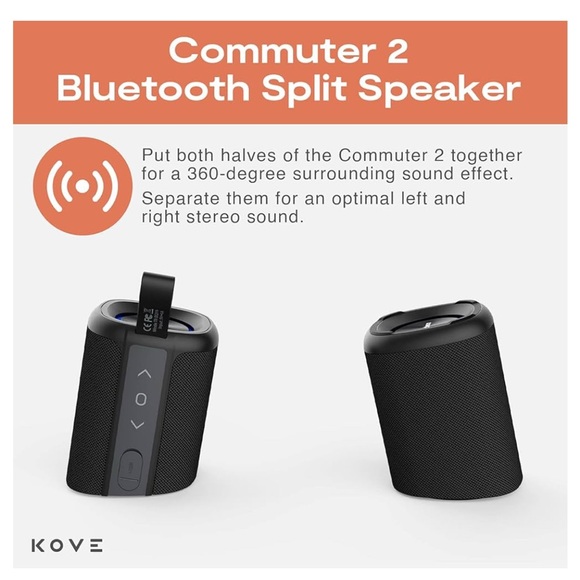 KOVE Commuter 2 - Black Bluetooth Speakers - Picture 6 of 6